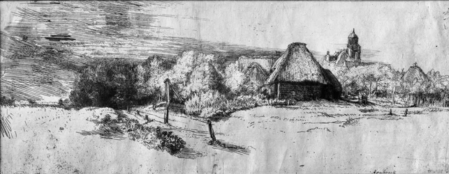 Große Landschaft mit einem Turm, ca. 1650